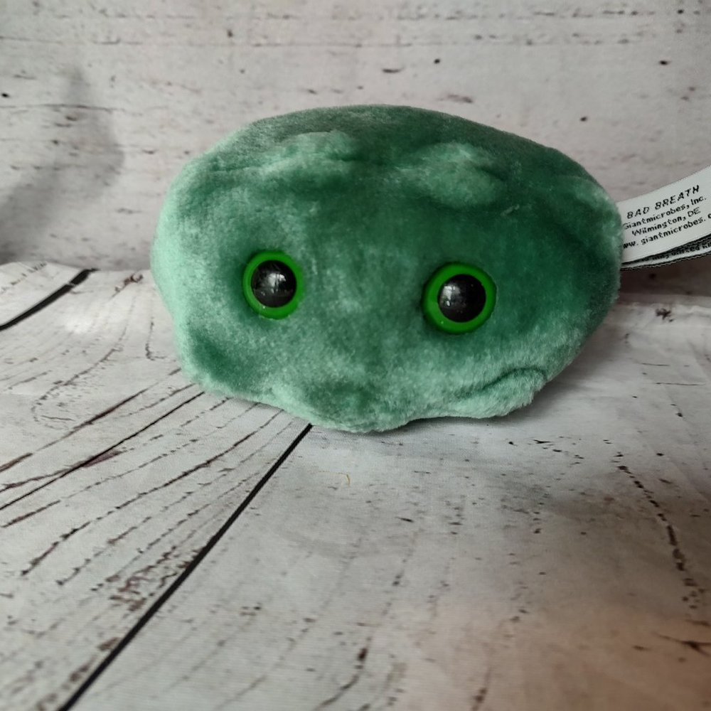 Giant Microbes Plush BAD BREATH Green Halitosis STUFFED TOY 5"